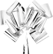 SOFPLATE 20.67 Feet Car Bow Ribbon Car Ribbon Bow Extra Large Giant 28in Wide Silver Flower Pull Plastic Wrapping Cord Sticker Assembled Accessories for Anniversary Christmas Weddings Gifts DIY Decor