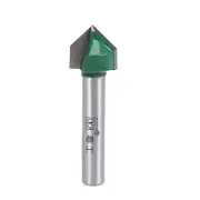 Router Bit, 1/4 Shank 1/2 Dia 90 Degree End Mill Titanium Steel