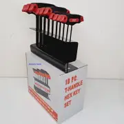 T-HANDLE HEX KEYS 10pc IMPERIAL SIZES- BRAND NEW.