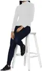 Ladies Turtle Neck Long Sleeved Stretch Plain Polo Top Women's Jumper – Casual