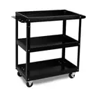 Black 3-Tier Tool Cart Trolley Toolbox Workshop Garage Storage 150KG Organizer