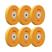 6 Pack Polishing Wheel for Bench Grinder Buffing Wheel 4 inch Yellow Cotton (...