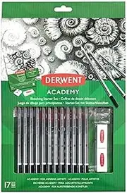 [Derwent] Academy Sketching Starter Set, Drawing & Colouring, Set of 17, includes Sharpener & Eraser, Ideal for Sketching, Academy Quality, 2305679