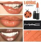 MAC Lustre Lip Care Lipstick LadyBug Lady Bug Medium-Dark Red Pearl Full Size