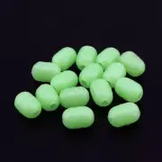 100pcs Luminous Fishing Beads Green Glow Fish Plastic Beads Lure Tackle US