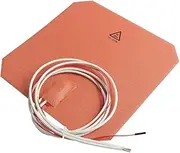 Oimzzr 3D Printer Accessory Silicone Heater Pad 12V 200W Heating Mat 220x220mm Heated Bed with Thermistor Compatible with Mega 3D Printer