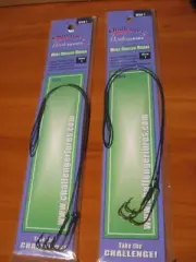 6 Wire Snelled Challenger Mustad Fish Hooks Cincinnati Bass Style WSH1 Size 1