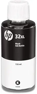 HP 32XL Genuine Original Black Ink Bottle works with HP DeskJet GT 5800 series, HP Ink Tank 100, 300, 400 series, HP Smart Tank 400, 500, 600, 700, 6000, 7000 series - 135-ml (1VV24AA)