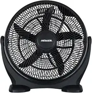Heller 100W High Velocity Circulator 3 Speed Floor Fan, 50 cm Diameter, Black