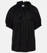 [Patou] Patou Cotton jersey top AU 14 black
