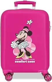 Joumma Disney Mickey & Minnie Cabin Suitcase Multicolor 33 x 50 x 20 cm Rigid 2 kg Combination Lock Side ABS 2 kg 33L Hand Luggage, Multicoloured, One Size, Cabin Suitcase