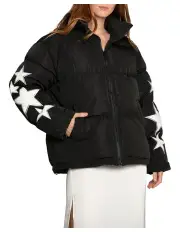 [Belle & Bloom] A Star Is Born Puffer Jacket in Black