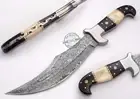 13.75" Custom Hand made Beautiful Damascus Steel Bowie Knife (1069)