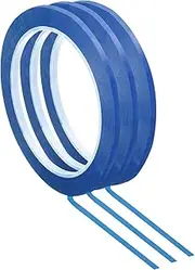 uxcell 3 Pack Whiteboard Tape, 2.5mm 3/32" Width Art Tape Dry Erase Board Pinstripe Thin Tape for Graphic Chart Grid Drafting Electrical Marking, Blue