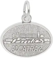 Sterling Silver Alcatraz Oval Charm by Rembrandt