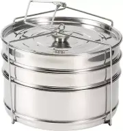 Stackable Stainless Steel Insert Pans - 6QT Instant Pot Accessories, 3 Tier Hand