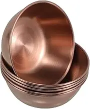 MOLUCKFU 6pcs Stainless Steel Dipping Sauce Dishes Round Appetizer Plates for Condiments Elegant Kitchenware for Sushi BBQ and Everyday Meals