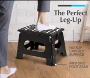 Folding Step Stool Collapsible Folding Plastic Kitchen Step Foot Stools w/Handle
