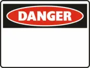 DANGER BLANK 450x600mm Corflute