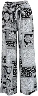 [Clara Kay] Womens Wide Leg Harem Pants Boho Baggy Hippie Gypsy Yoga Palazzo Casual Trousers
