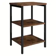 NNETM 3-tiers Bedside Table - Wood Storage Rack