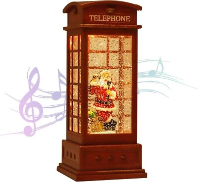 Snow Globe,Christmas Lanterns,Christmas Music Globe Lantern with 6 Hour...