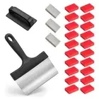 Bbq Grill Tool Griddle Heavy Duty Kit with 20 Scouring Pads 3 Bricks Scraper