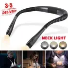 Double Head Flexible Neck Holding Light For Knitting Crocheting LED Reading Lam