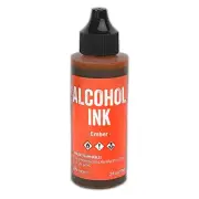 Ranger, Tim Holtz, Alcohol Ink, Ember Alcohol Ink, 2 fl oz, Red Orange Ink
