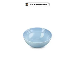 【Le Creuset】瓷器早餐穀片碗16cm(海岸藍-無盒)