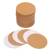 50pcs Self Adhesive Cork Coasters 3.7"x 3.7"x 0.06" Cork Mats Cork, Circle
