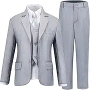 [Laimi Duo] Boys Suit Kids Suits Tuxedo for Boys Toddler Vest Pants Set Ring Bearer Outfit Dress Clothes