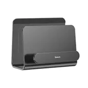 Metal Strong Adhesive Sticky Cable Organized Wall Mount Desktop Holder for iPhone Mobile Phone GRAY COLOR