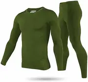 [9M Clothing Company] 9M Men's Ultra Soft Thermal Underwear Base Layer Long Johns Set with Fleece Lined