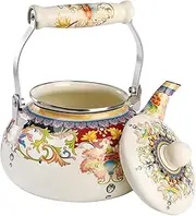Zerodeko Whistling Stovetop Tea Kettle l Enamel Pot Kitchen Supplies Instant Tea Soup Maker Comfortable Handle Easy Clean