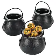 Halloween Black Cauldron Favour Containers (Pack of 12)