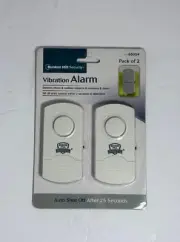 2 Pack Bunker Hill Security Vibration Window and Door Alarm Siren, Model 95054