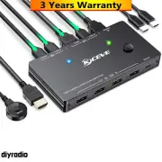 Top 4K USB-C/HDMI 2 Port KVM Switch HDMI KVM Switch for U Disk Keyboard Monitor