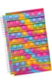 Pink Tie Dye Pop It Fidget Notebook Brand New