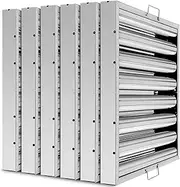 Hood Filters 19.5W x 19.5H Inch, 430 Stainless Steel 7 Grooves Commercial Hood Filters, Range Hood Filter for Grease Rated Commercial Kitchen Exhaust Hoods Pack of 6