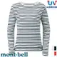 【台灣黑熊】日本 mont-bell 1114544 女 Wickron Striped 條紋長袖排汗T恤 排汗衣 防曬