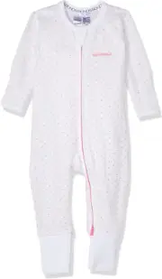 Bonds Baby Zippy - Terry Poodlette Zip Wondersuit, White & Pink Spot, 1 (12-1...