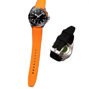 彎曲末端錶帶 22 毫米適用於 Blancpain X S-Watch 五十 帶工具軟矽膠錶帶男士女士防水運動腕帶蝴蝶扣