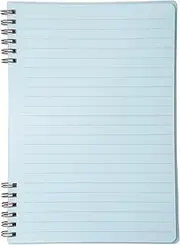 A5 Spiral Notebook, 60 Lined Sheets, 120 White Pages, Blue Cover, Hand Wrist Comfy Design, Easy Tear Out