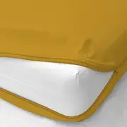 Queen Size Armless Futon Covers - 100% Egyptian Cotton 600 Thread-Count Futon Slipcovers - Zippered Couch Cover Sofa Bed Protector, Sleeper Sofa Cover, Machine Washable, Gold