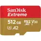 【SanDisk 晟碟】512GB microSDXC 190MB/s Extreme 4K U3 A2記憶卡