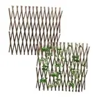 2PCS Wood Lattice Fence Panels for Outside, 11'' x 78.8'' Expandable Garden