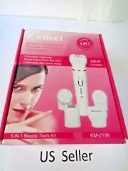 Kemei 5in1 Lady Hair Shaver Machine Electric Face Body Bikini Epilator US Seller
