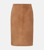 [Nour Hammour] Nour Hammour Lady suede pencil skirt AU 12 brown