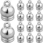 Homoyoyo 50pcs Electroplated Tassel Caps for Jewelry Making Small Bell Design Hanging Tassel Caps Cord End Findings